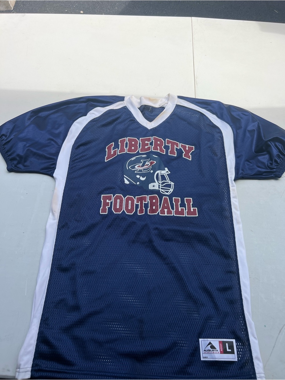 Vintage Liberty Football Jersey Men’s Large Augusta Sports Number 5 ‘’ Hall ‘’